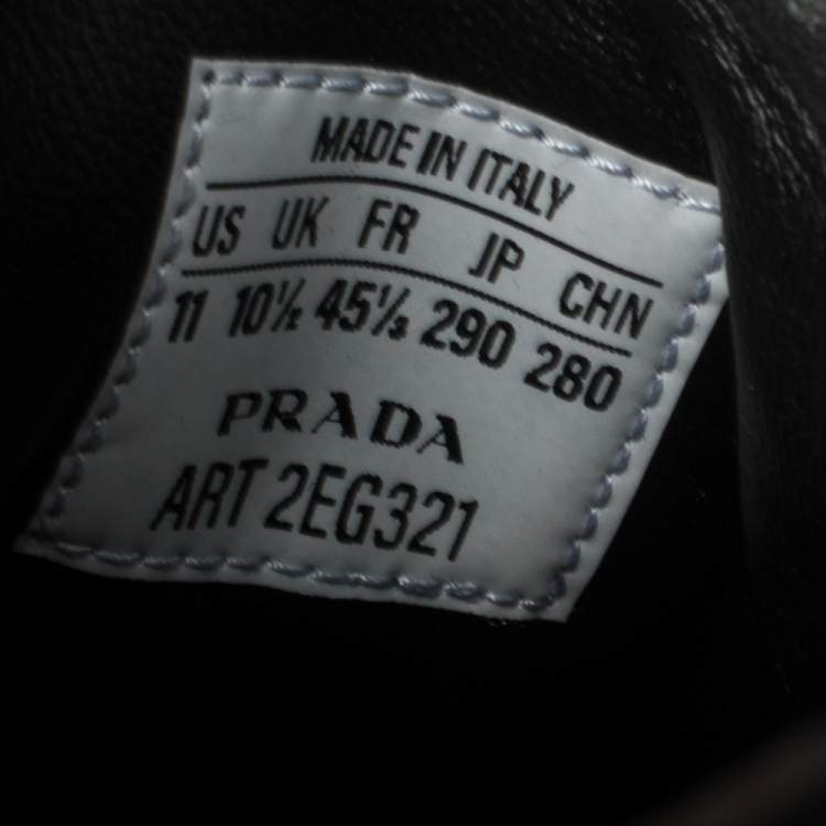 Pre Owned Prada x Adidas Black Leather Superstar Low Top Sneakers Size 45 1/3