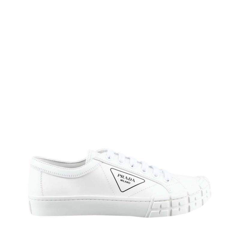 Prada White Wheel Re-Nylon Gabardine Low Top Sneakers Size EU  (UK )  Prada | TLC