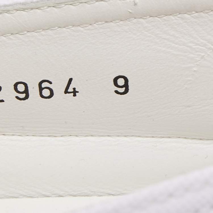 Pre Owned Prada White Nylon Logo Slip On Sneakers Size 43