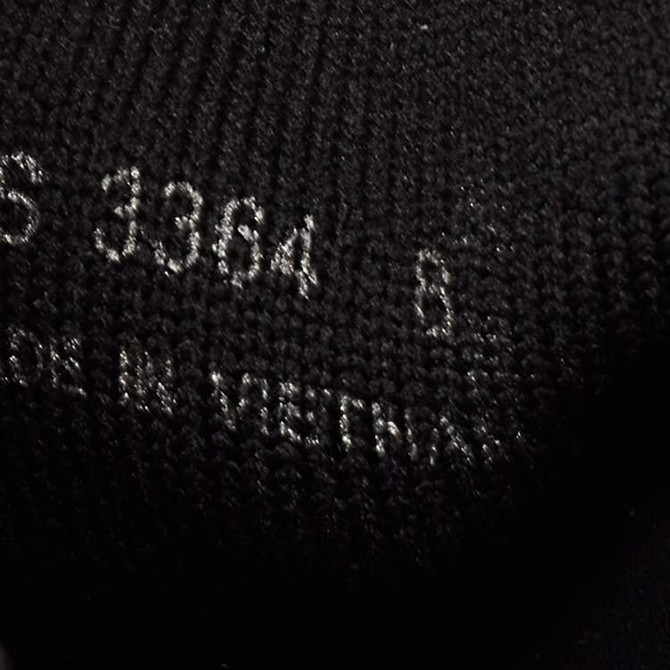 Pre Owned Prada Black Knit Fabric Slip On Sneakers Size 42