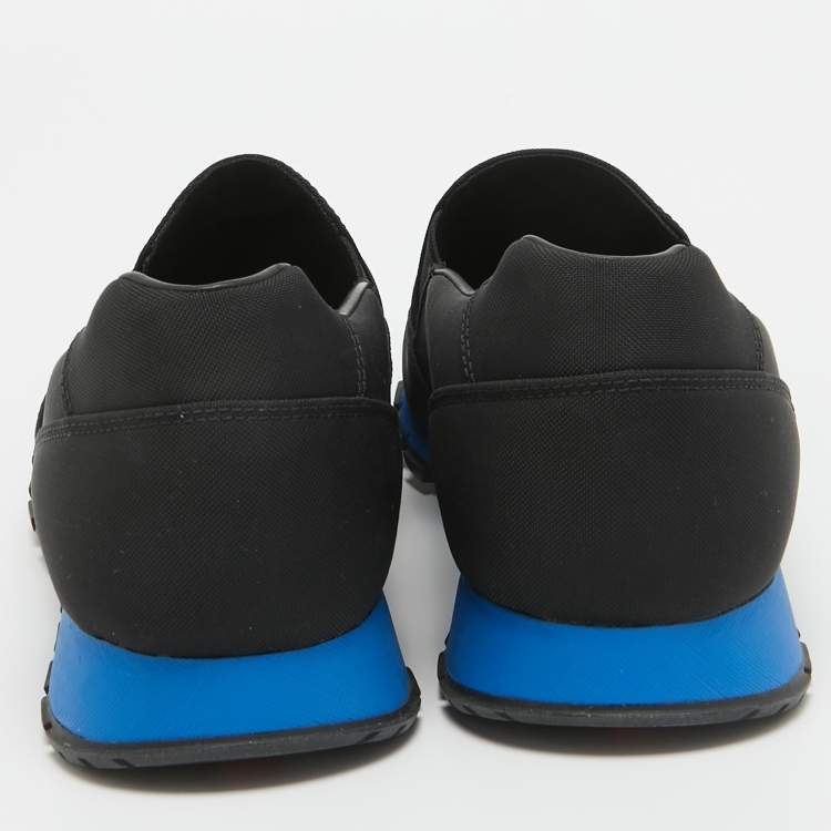 Pre Owned Prada Black Canvas Slip On Sneakers Size 43