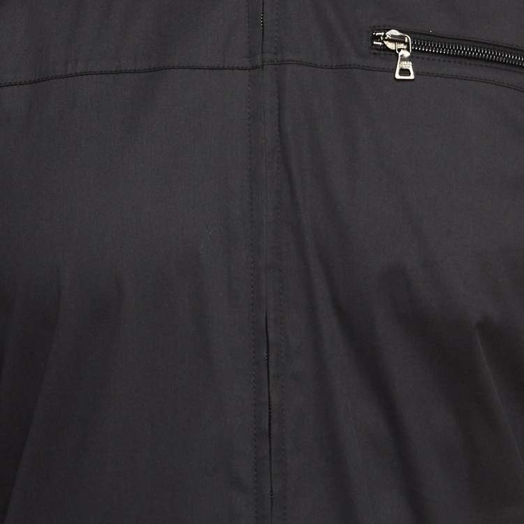 Pre Owned Prada Sport Black Cotton Blend Zipper Jacket L