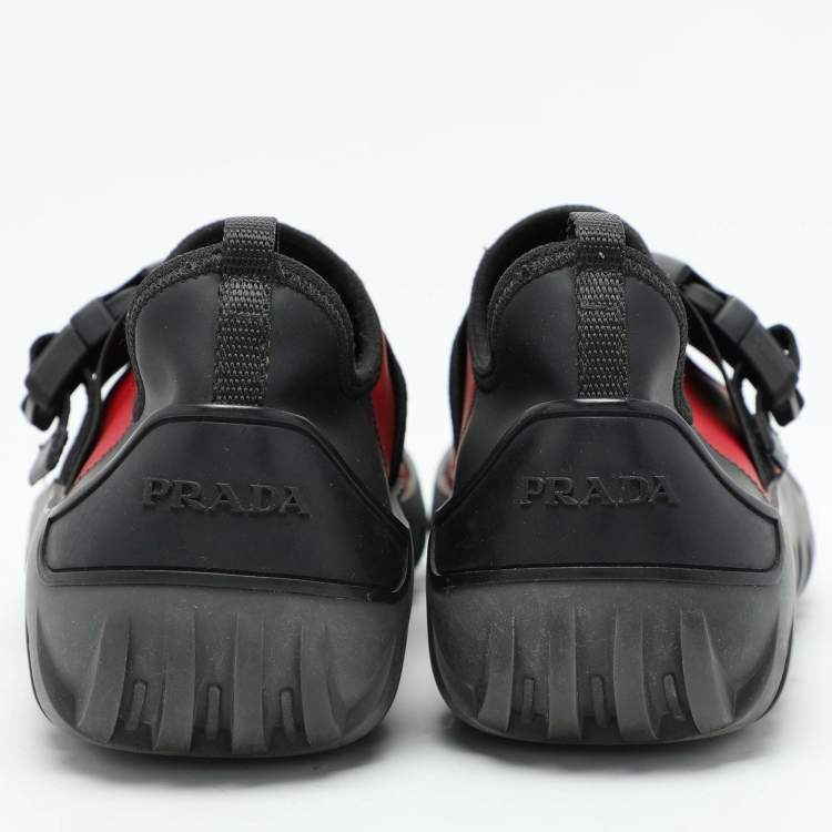 Pre Owned Prada Sport Multicolor Nylon Slip On Sneakers Size 42.5