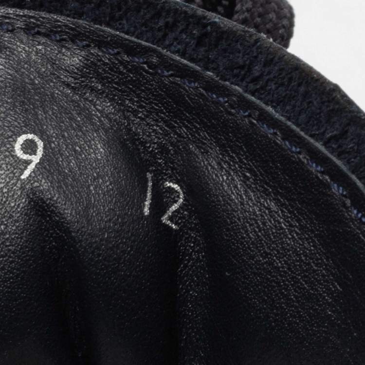 Pre Owned Prada Sport Navy Blue Leather Low-Top Sneakers Size 46