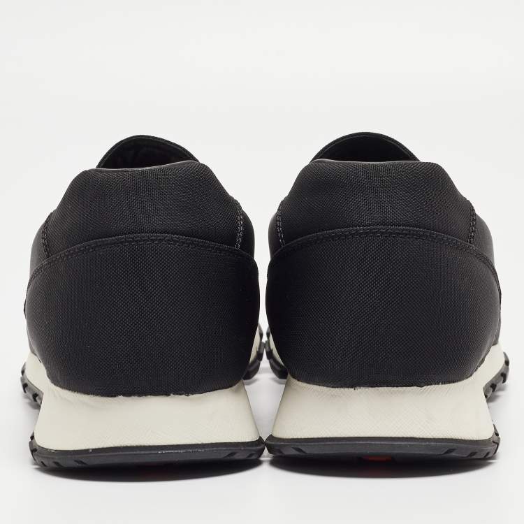Pre Owned Prada Sport Black Nylon Slip On Sneakers Size 43