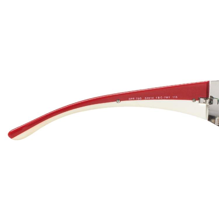 Pre Owned Prada Sport Red/White Acetate SPR75G Sunglasses