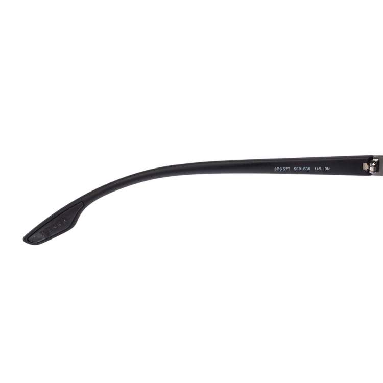 Pre Owned Prada Black Acetate SPS 57T Mirror Sunglasses