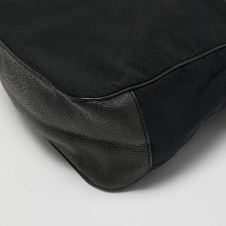 Pre Owned Prada Sport Black Nylon Drawstring Messenger Bag