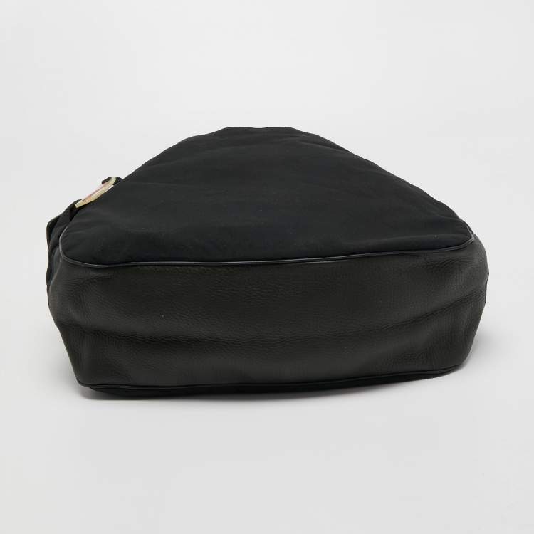 Pre Owned Prada Sport Black Nylon Drawstring Messenger Bag