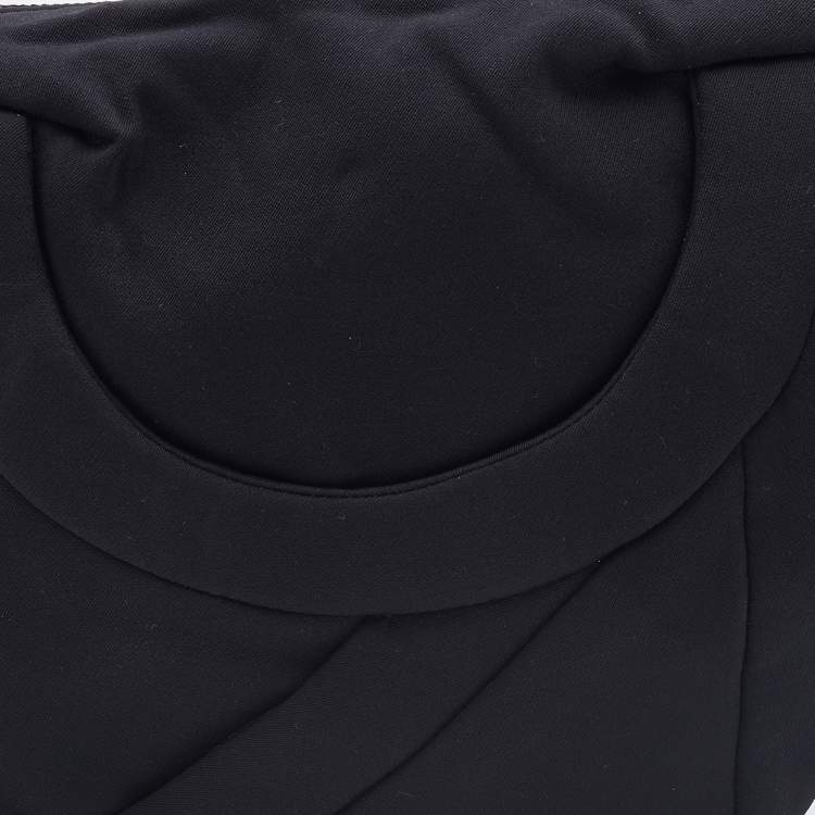 Pre Owned Prada Sport Black Fabric Saddle Crossbody Bag