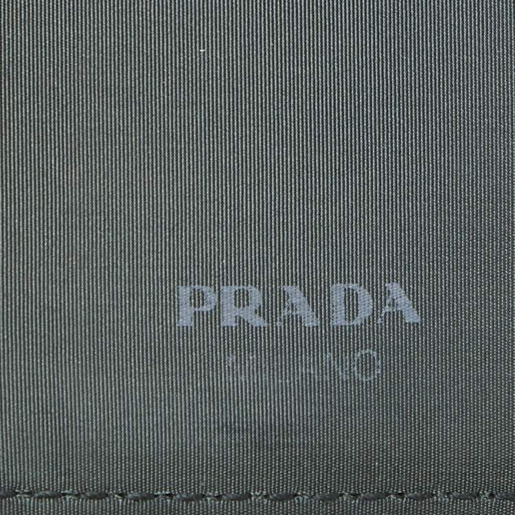 Pre Owned Prada Sport Black Nylon Trifold Wallet