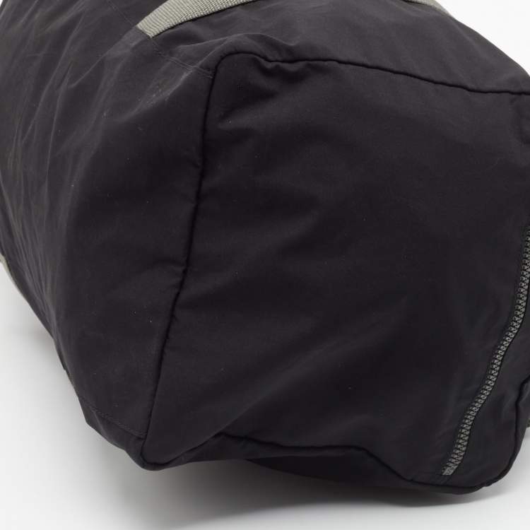 Pre Owned Prada Sport Black/Grey Nylon Duffle Bag