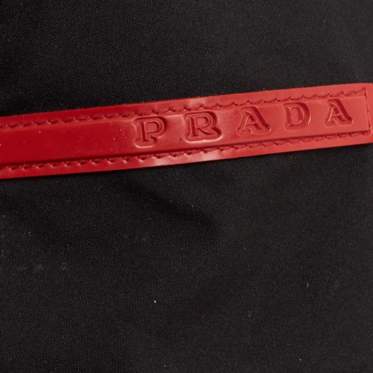 Pre Owned Prada Sport Black/Grey Nylon Duffle Bag