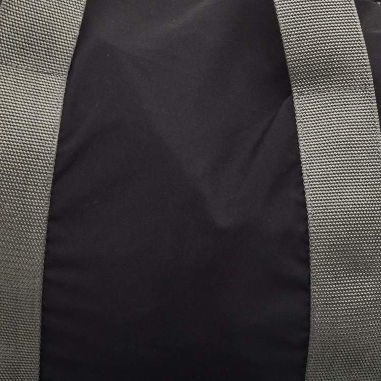 Pre Owned Prada Sport Black/Grey Nylon Duffle Bag