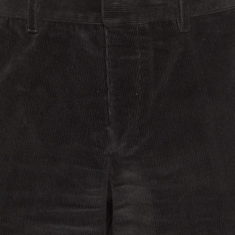 Pre Owned Prada Black Corduroy Regular Fit Pants XL