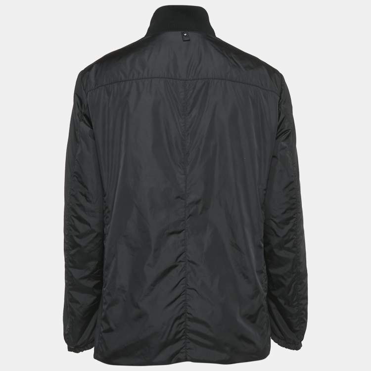 Pre Owned Prada Sport Black Nylon Zip-Up Jacket XXL