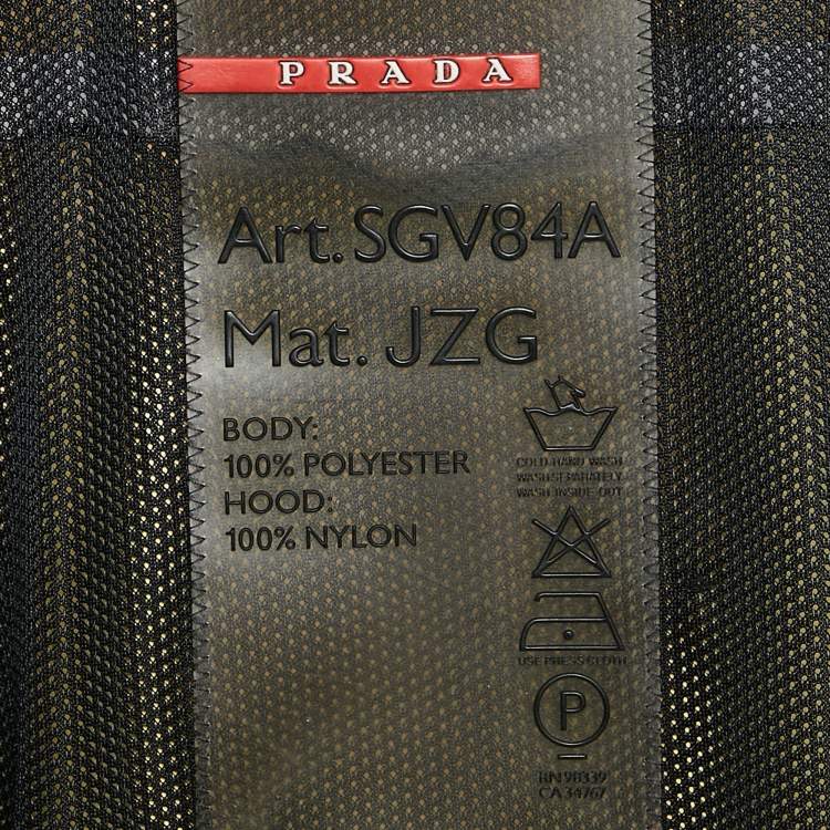 Pre Owned Prada Sport Black Synthetic High Neck  Zip-Up Jacket L