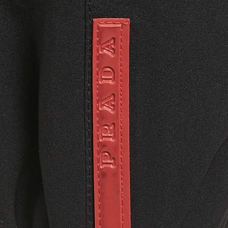 Pre Owned Prada Sport Black Synthetic High Neck  Zip-Up Jacket L