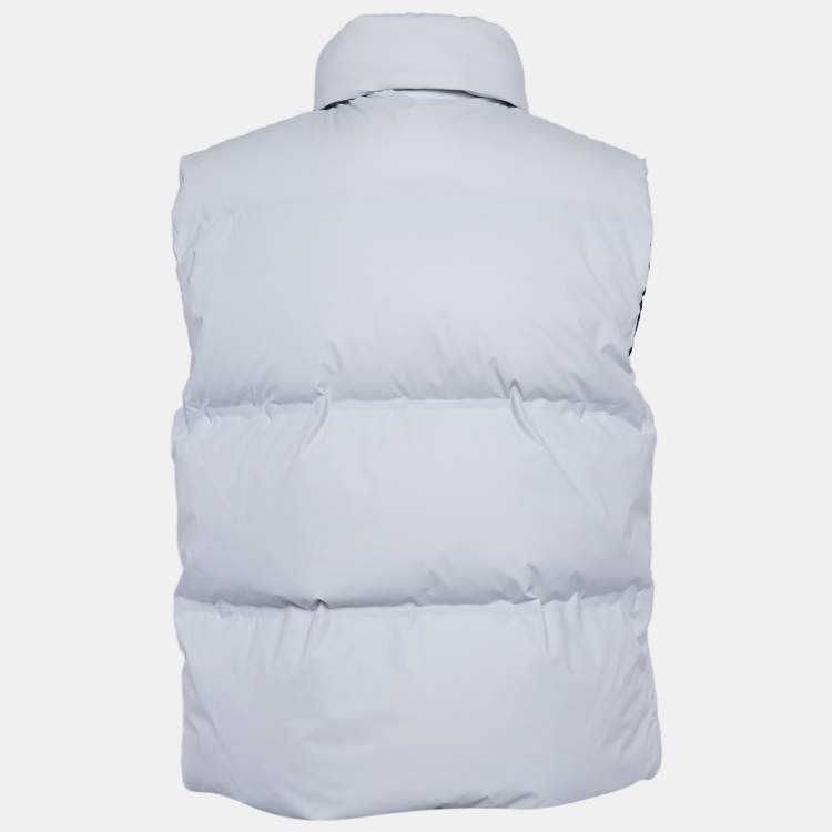 Pre Owned Prada Sport White Nylon Puffer Gilet Jacket L