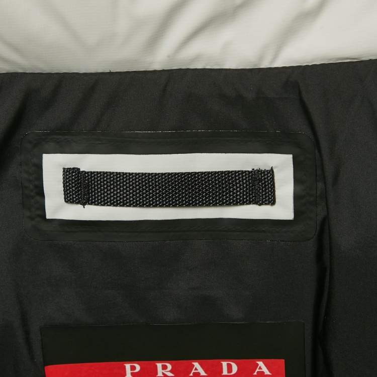 Pre Owned Prada Sport White Nylon Puffer Gilet Jacket L