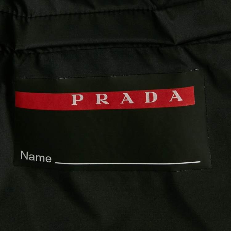 Pre Owned Prada Sport White Nylon Puffer Gilet Jacket L