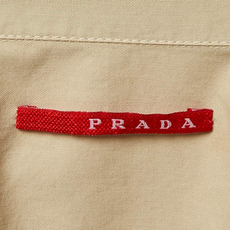 Pre Owned Prada Sport Beige Cotton Button Front Shirt XL 