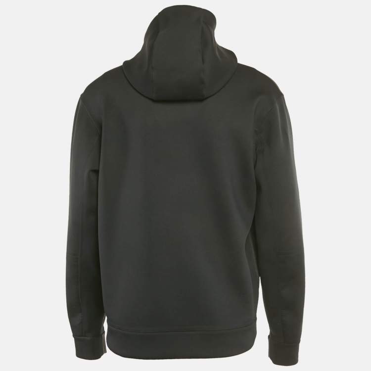 Pre Owned Prada Sport Black Double Jersey Hoodie XL