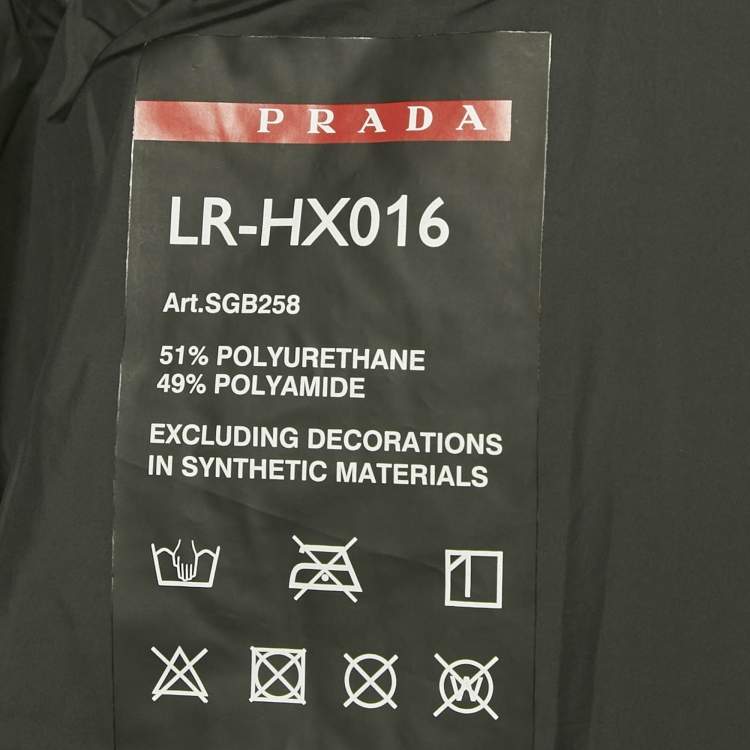 Pre Owned Prada Black Nylon Down Puffer Jacket S