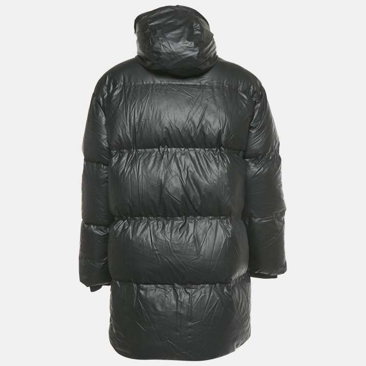 Pre Owned Prada Black Nylon Down Puffer Jacket S