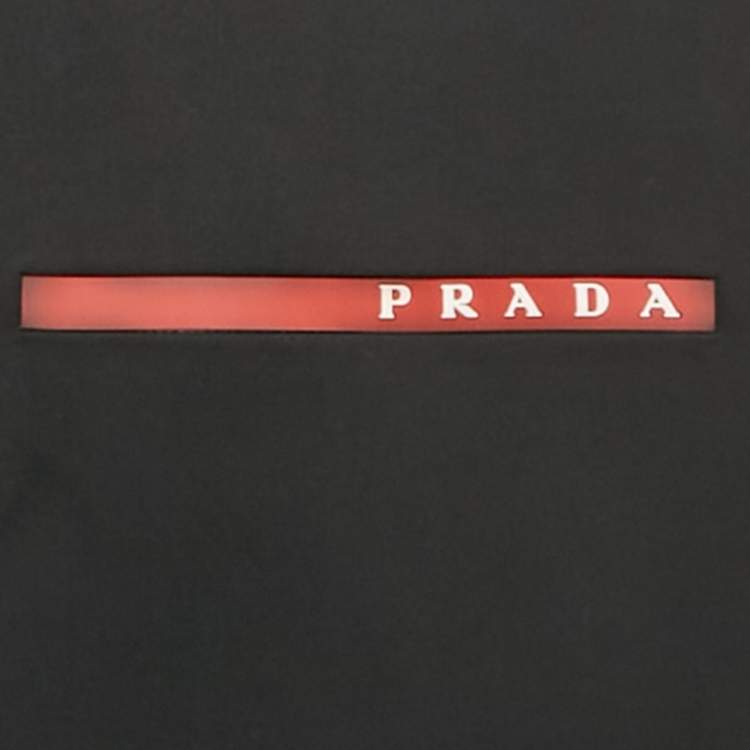 Pre Owned Prada Sports Black Technical Jersey Beyond The Line Jacket XXL