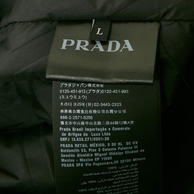 Pre Owned Prada Sport Black Light Technical Fabric Vest L