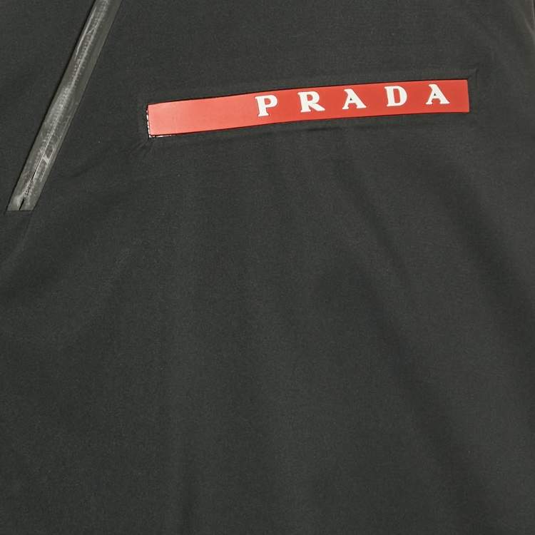 Pre Owned Prada Sport Black Light Technical Fabric Vest L