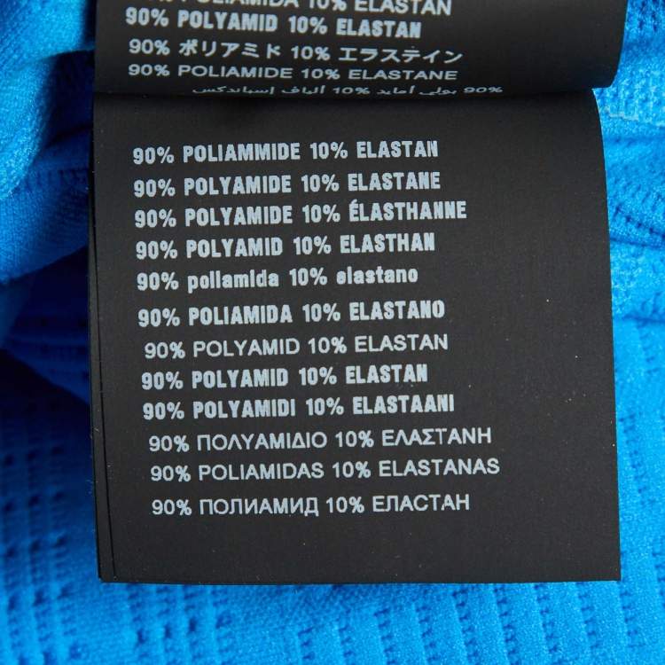 مملوكة مسبقًا Prada Sport Blue Techno Knit Fitted Jumper S/M