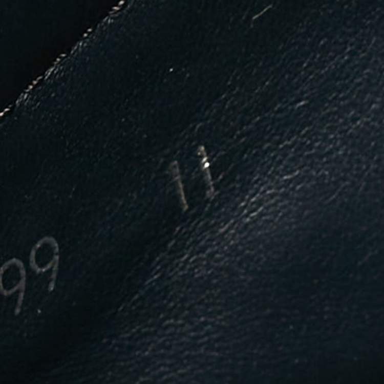 Pre Owned Prada Sport Navy Blue Leather Low Top Sneakers Size 45.5