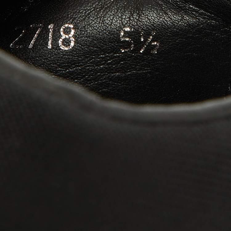 Pre Owned Prada Sport Black Canvas and Leather Low Top Sneakers Size 39