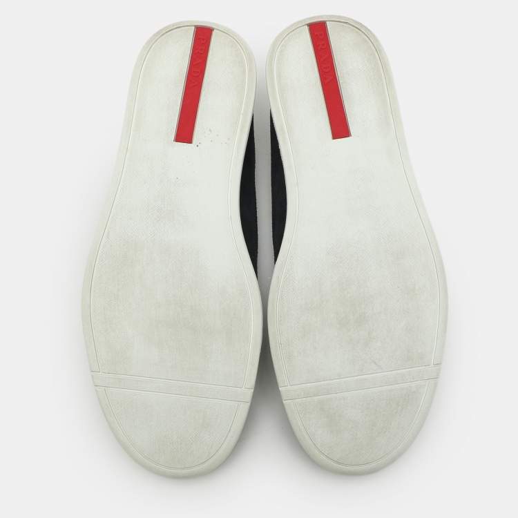 Pre Owned Prada Sport Navy Blue Suede Slip On Loafers Size 42