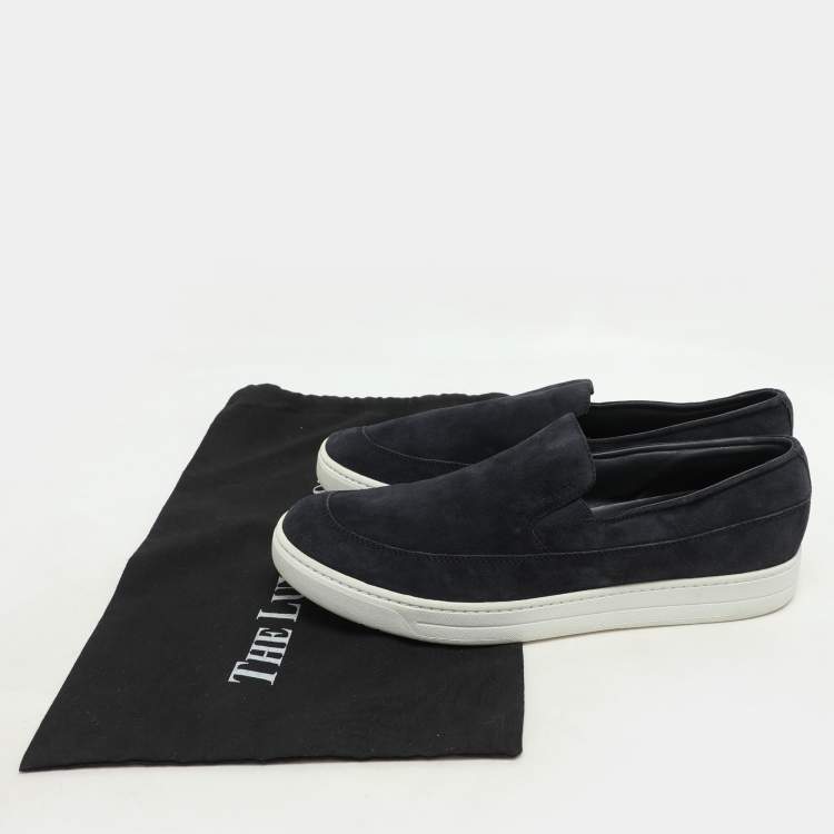 Pre Owned Prada Sport Navy Blue Suede Slip On Loafers Size 42