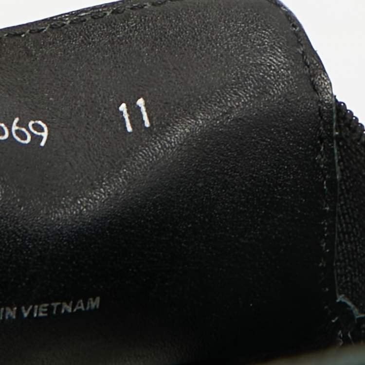 Pre Owned Prada Sport Black Leather Slip On Sneakers Size 45