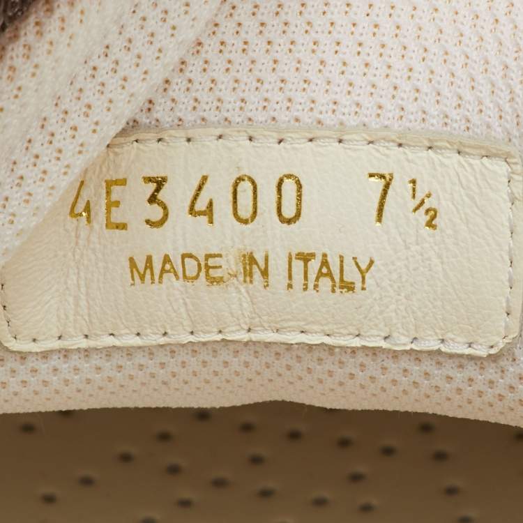 Pre Owned Prada Sport America's Cup Size 41.5 Navy Blue/Grey Patent Leather and Mesh Low Top Sneakers