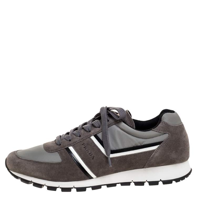 Prada suede 2025 and nylon sneakers