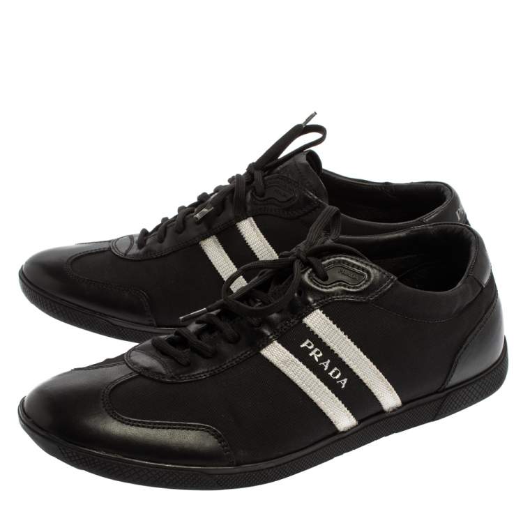 prada black white sneakers