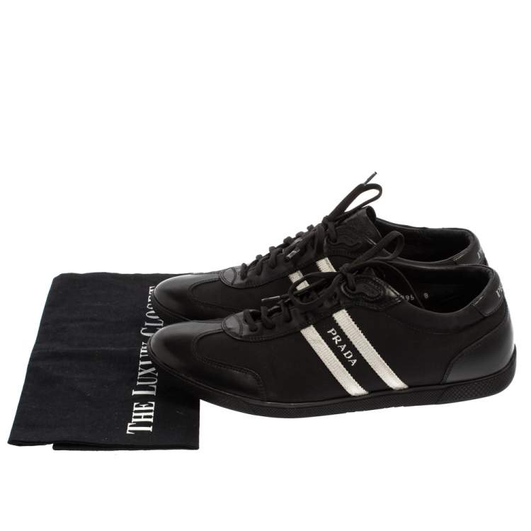 prada black white sneakers