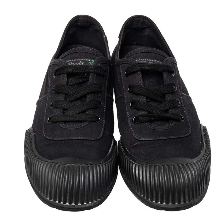 Pre Owned Prada Sport Black Canvas Low Top Sneakers Size 41