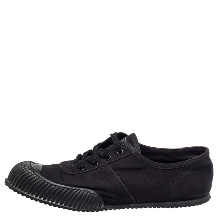 Pre Owned Prada Sport Black Canvas Low Top Sneakers Size 41