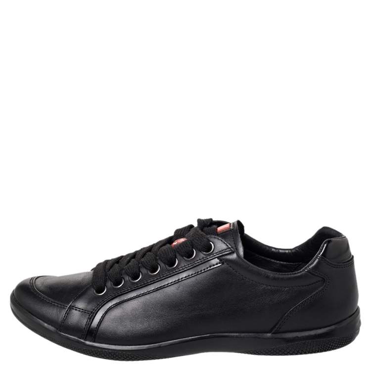 Kolonel Darts schaduw Prada Sport Black Leather Low Top Sneakers Size 40 Prada Sport | TLC