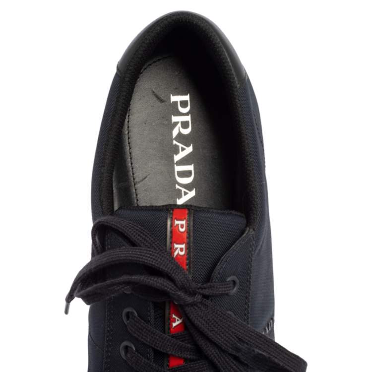 Pre Owned Prada Sport Navy Blue  Lace Low Top Sneakers Size 45