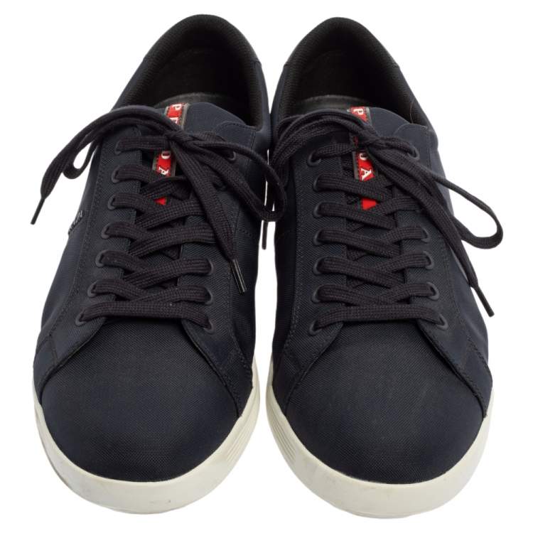 Pre Owned Prada Sport Navy Blue  Lace Low Top Sneakers Size 45