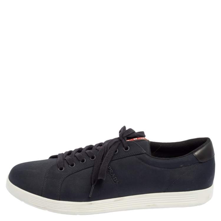 Pre Owned Prada Sport Navy Blue  Lace Low Top Sneakers Size 45