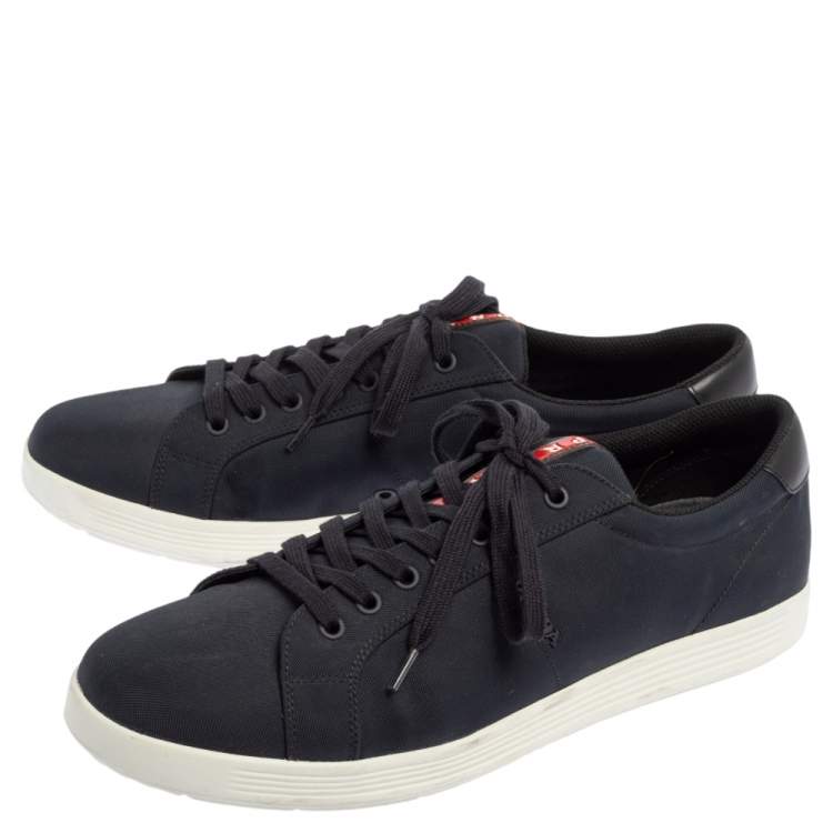 Pre Owned Prada Sport Navy Blue  Lace Low Top Sneakers Size 45