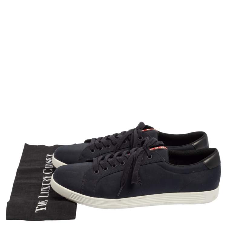 Pre Owned Prada Sport Navy Blue  Lace Low Top Sneakers Size 45